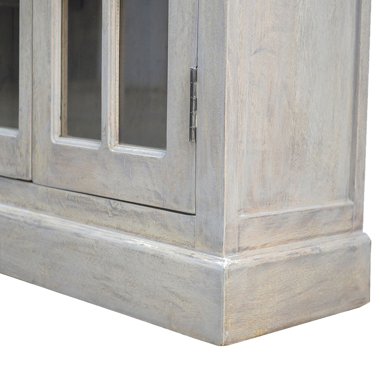 Stone Acid Wash Glazed Sideboard - Solid Mango Wood 4-Door