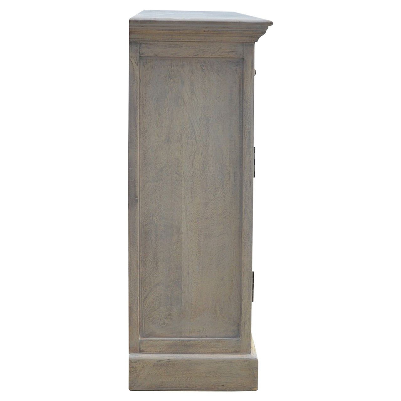 Stone Acid Wash Glazed Sideboard - Solid Mango Wood 4-Door
