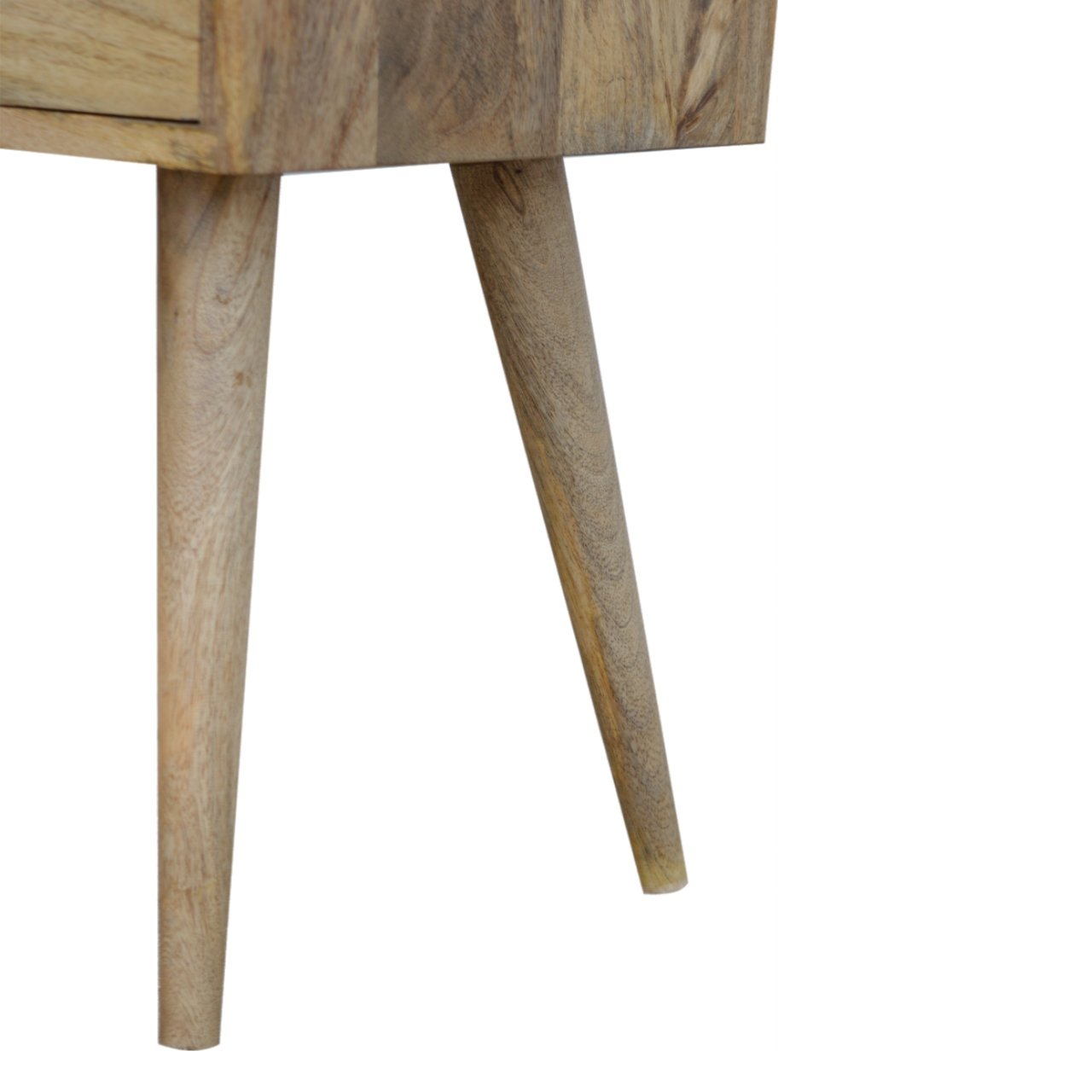 Mini Oak-ish Nightstand - Solid Mango Wood with Drawer