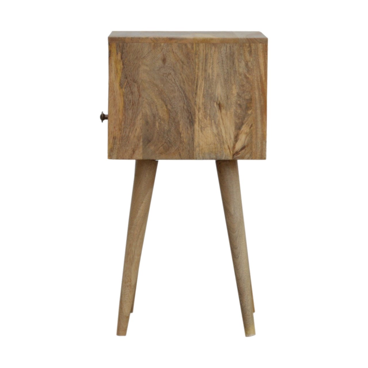 Mini Oak-ish Nightstand - Solid Mango Wood with Drawer