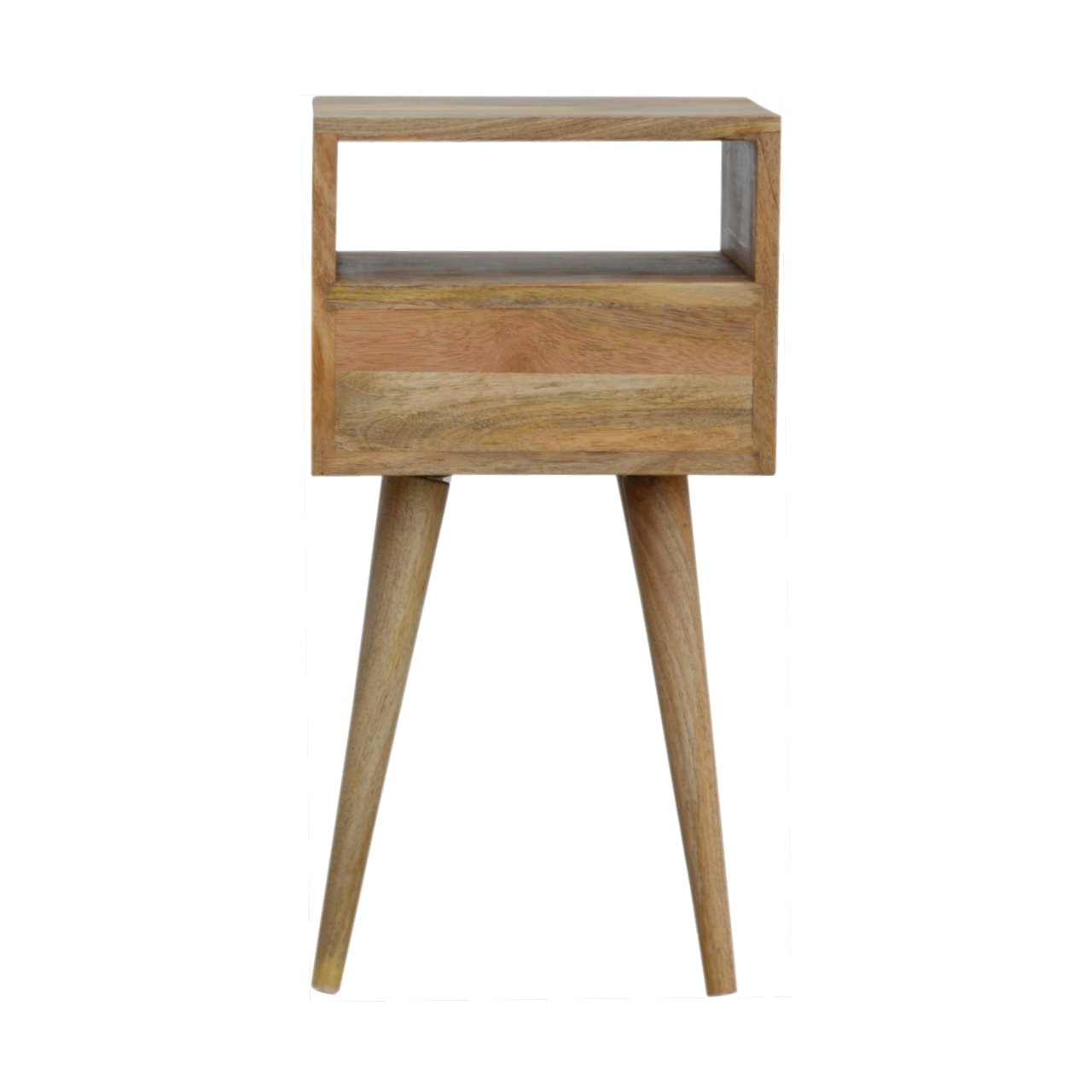 Mini Oak-ish Nightstand - Solid Mango Wood with Drawer