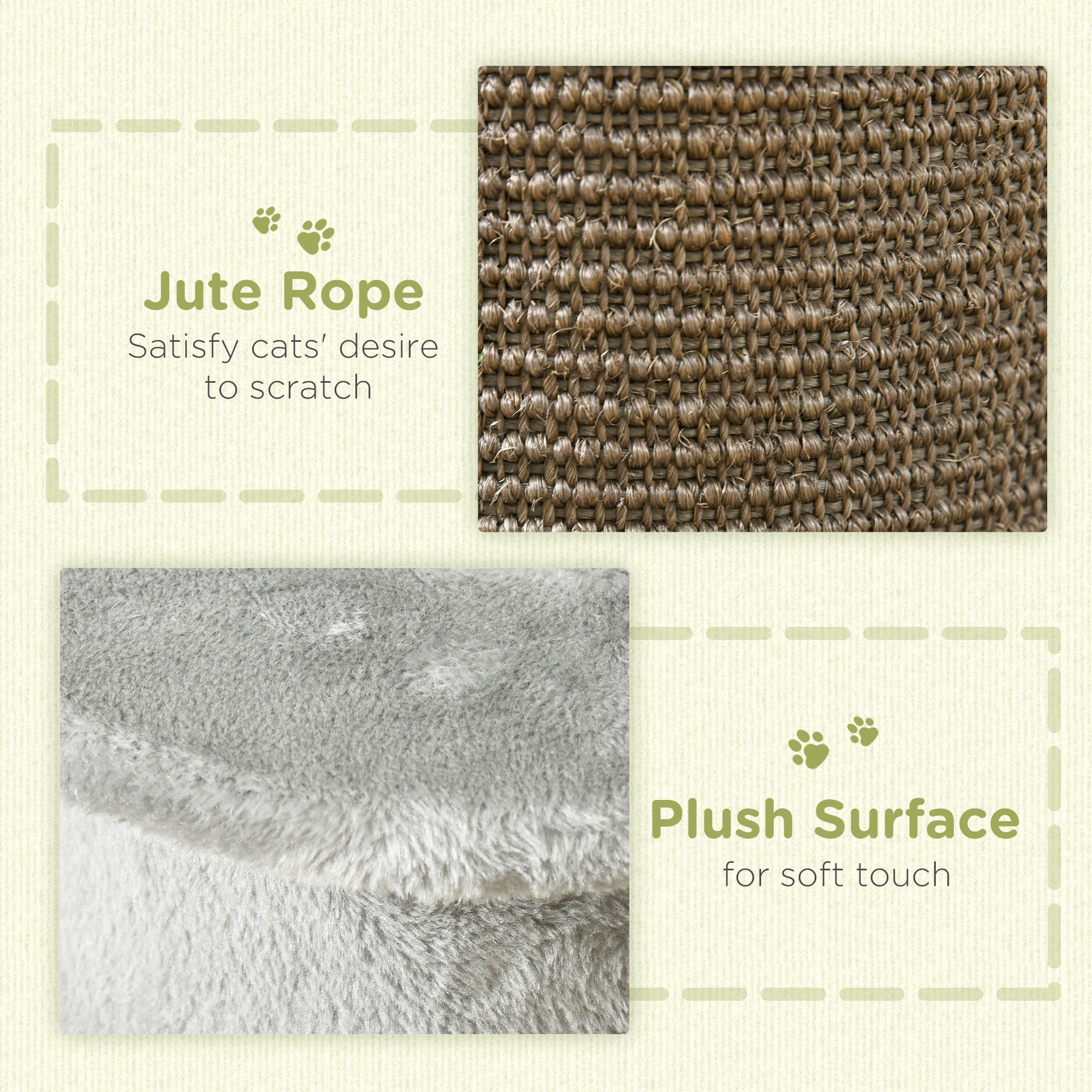 23" Cat Scratching Post with Covered Plush, Play Balls, for Indoor Cats, Grey