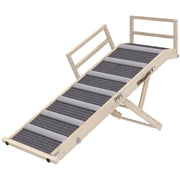 Dog Ramp, Folding Pet Ramp, 4 Adjustable Height from 15" to 19", Pet Stairs with Side Rails for Small to Large Dogs