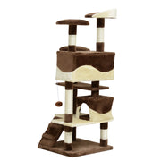 53" Cat Tree Scratching Large Kitten Play House Multi-Level Activity Center Pet Furniture