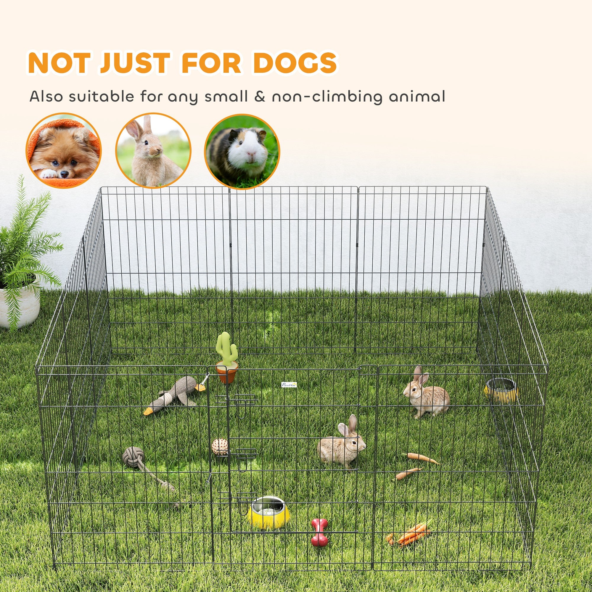 Enclos pliable en métal de 36 pouces pour animaux, aire d’exercice, niche et cage pour chiens et chiots, 12 panneaux