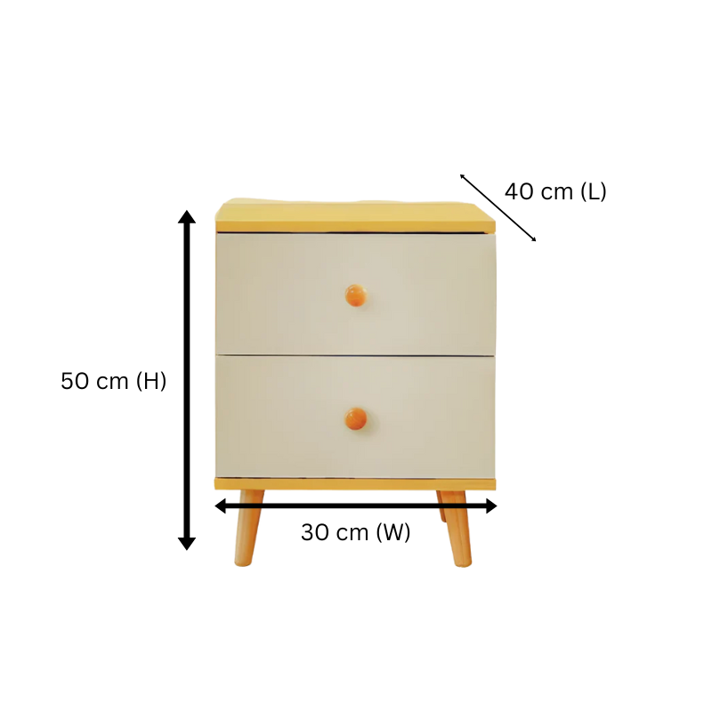 5 Layer White Drawer Chest Storage with Bedside Table-4