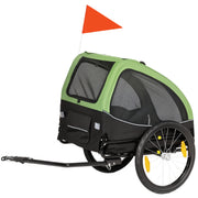Dog Bike Trailer, Pet Cart Bicycle Wagon with 20" Wheels and Ventilated Windows, Portable Dog Trailer