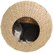 Cat Wall Shelf with Washable Cushion, Wall Mounted Cat Condo Furniture for Indoor Kittens, Beige