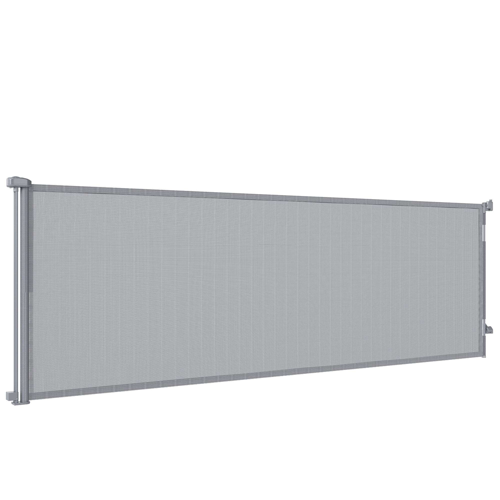 Retractable Dog Gate, 41" Tall,  Extends to 122" Wide, Mesh Pet Gate with Single Hand Operation, for Stairs, Doorways