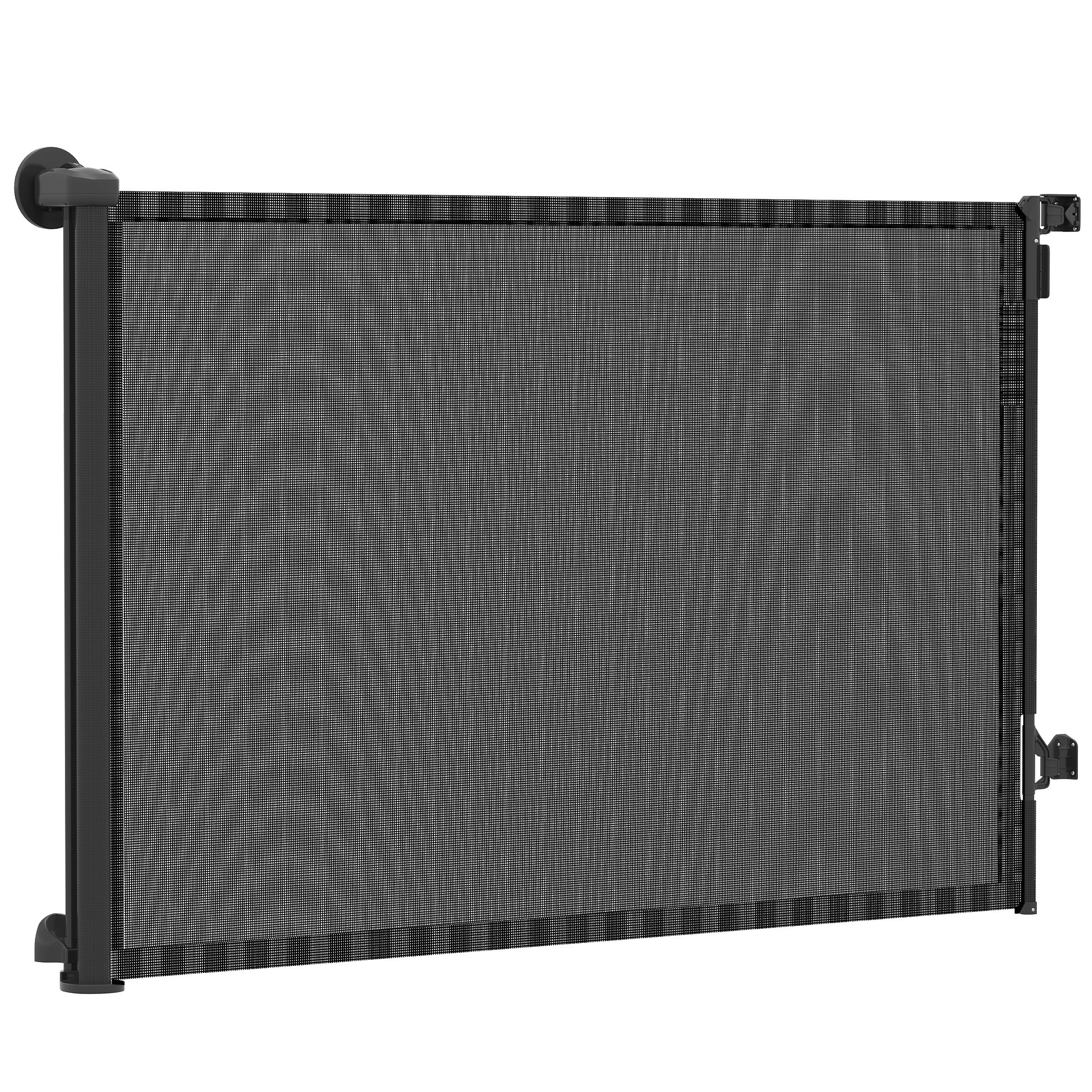Retractable Dog Gate, 36.6" Tall,  Extends to 55" Wide, Mesh Pet Gate with Single Hand Operation, for Stairs, Doorways