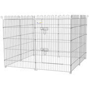 36inch 8-Panel Dog Playpen Octagon Pet Exercise Playpen Crate Foldable Dog Cage Pen Puppy Kennel, Black