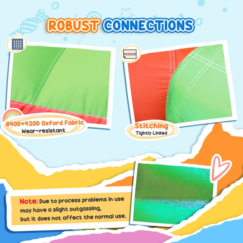 Qaba 4-in-1 Bounce House with Slide, Pool and Blower - 9.2' x 8.5'