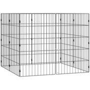 Foldable Metal Exercise Dog Playpen, Expandable Pet Fence for Small & Medium Dogs, 20" x 32", 8 Panels, Black