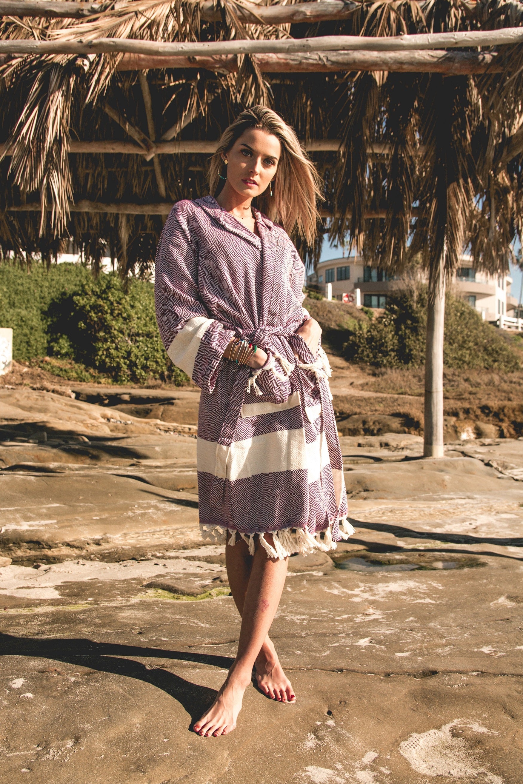 VENICE TURKISH BATHROBE-Bathrobe-DECOROLALA