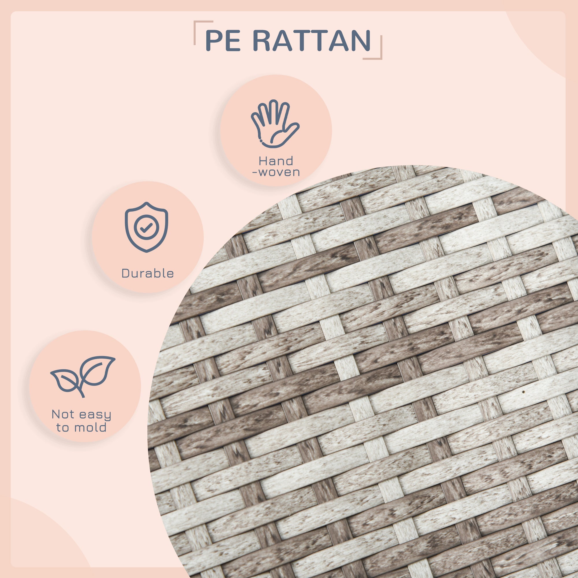 Niche pour chien en rotin avec auvent, panier pour chien en osier avec coussin résistant à l’eau, pour petites et moyennes races, bleu foncé