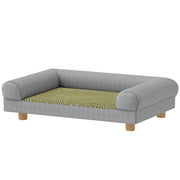 Pet Sofa, Dog Couch Bed for Small Dogs, Elevated Pet Sofa with Solid Feet for Indoor Kittens, Grey