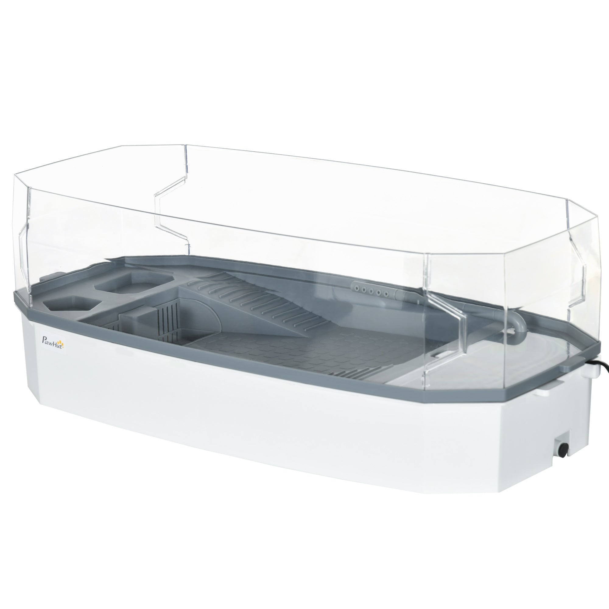 Kit d’aquarium pour tortue, aquarium pour tortue avec plateforme de repos, pompe à eau, conception à couches filtrantes, habitat pour reptile