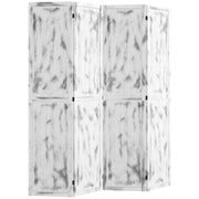 Screen Divider Room Divider Screen with Foldable Design for Indoor Bedroom Office 5.5' Rustic White