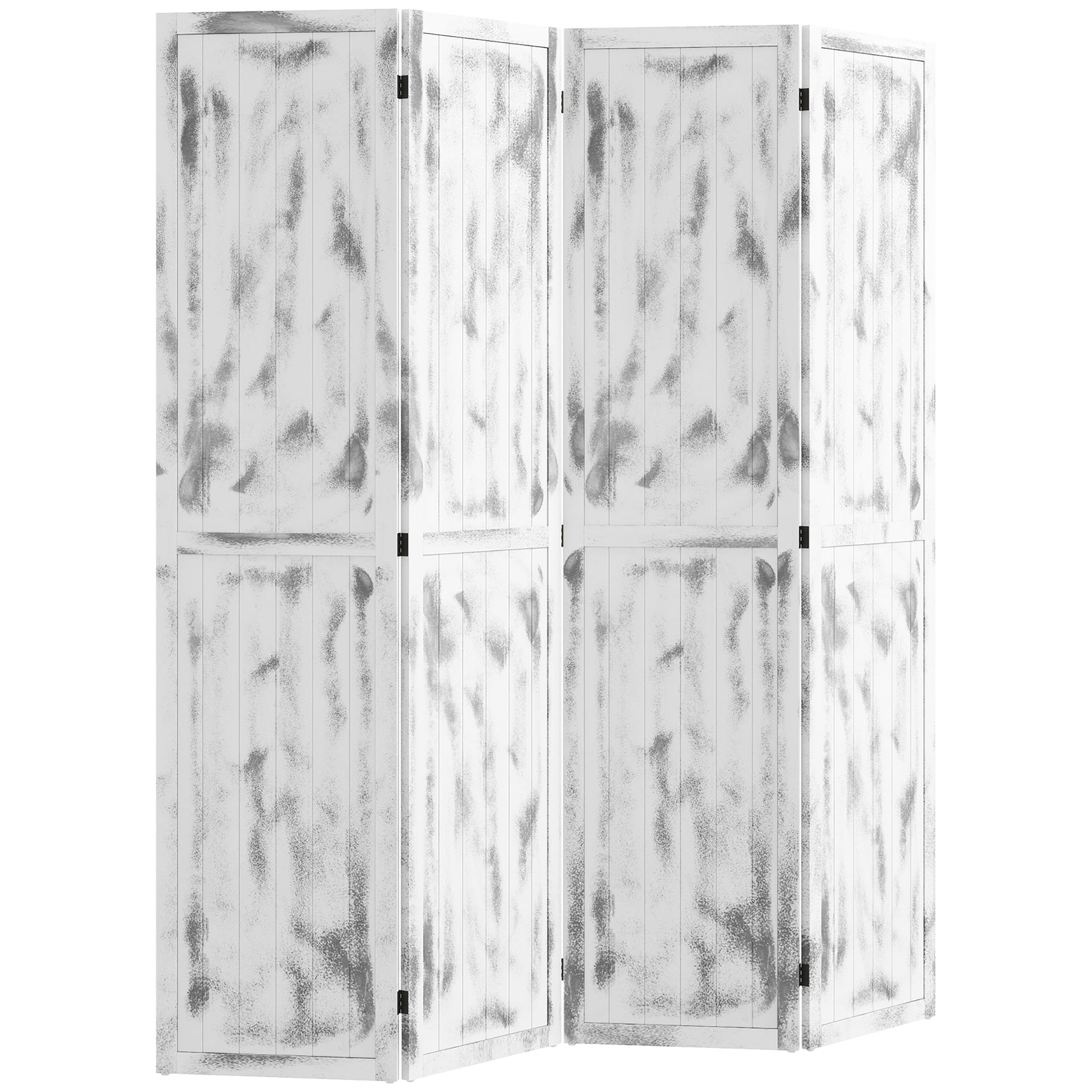 Screen Divider Room Divider Screen with Foldable Design for Indoor Bedroom Office 5.5' Rustic White