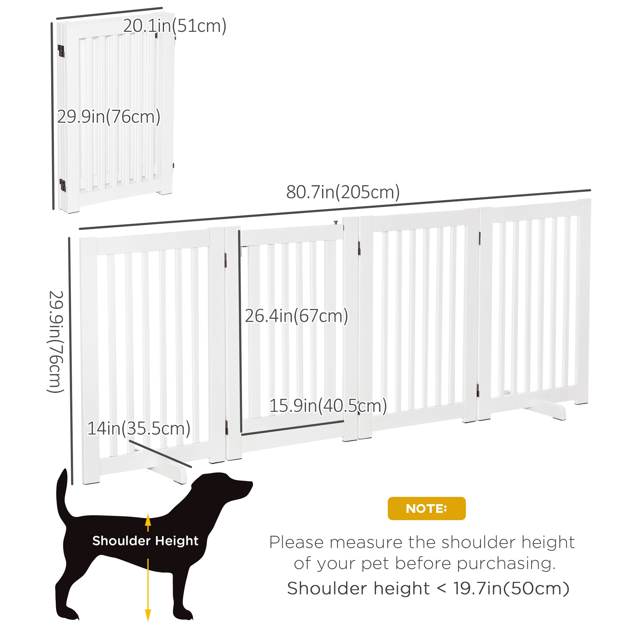 Barrière autoportante en bois pour animaux, barrière intérieure pour chiens, clôture pliable à enjamber pour passage de porte, barrière de sécurité avec portillon ouvrant