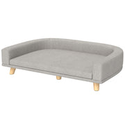 Dog Sofa for Large Dogs with Washable Cover, Anti-slip Foot Pads, Grey