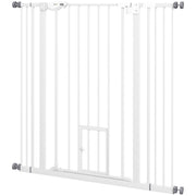 Barrières pour chiens d’intérieur de 41" à ouverture facile pour portes, maison et escaliers – blanc