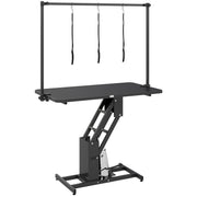 43" L Hydraulic Dog Grooming Table, Z-Lift Height Adjustable Pet Grooming Table with Noose and Non-Slip Tabletop