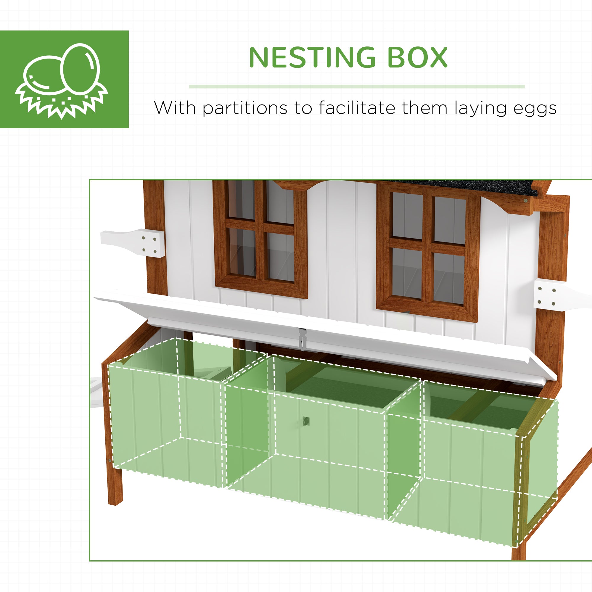 Poulailler en bois de 47 pouces, clapier pour lapins, cage surélevée pour volailles, enclos portable pour poules de jardin